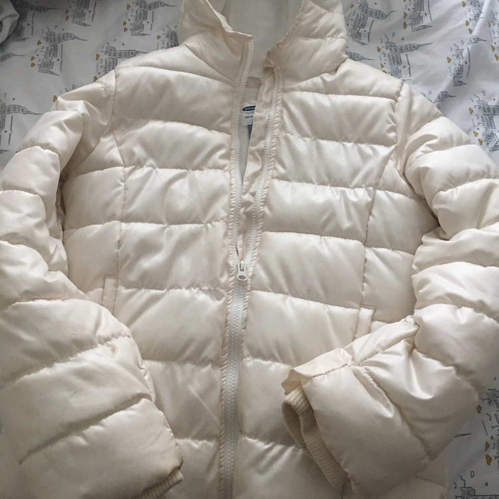 white old navy jacket